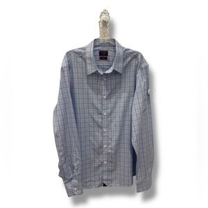 UNTUCKit Light Blue Plaid Button Down Shirt